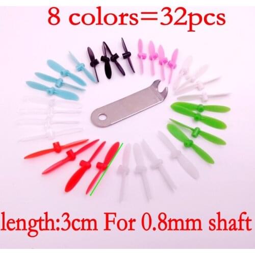 30mm 3cm Props Mini Propellers Blades For 0.8mm Motor Shaft cx-10 cx-10A CX-10W V676 CX-10D FQ777-124 Small Quadcopter Drone