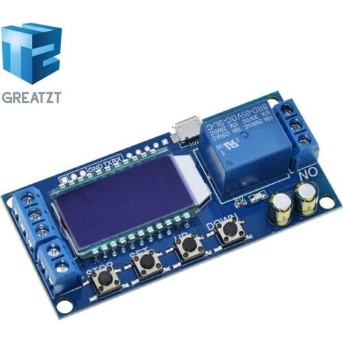 6-30V Micro USB Digital LCD Display Time Delay Relay Module Control Timer Switch Trigger Cycle Module XY-LJ02