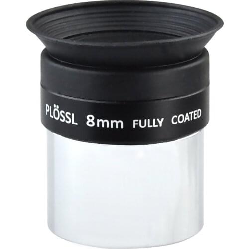 8mm 1.25inch Plossl Telescope Eyepiece - 4-element Plossl Design - Threaded for Standard 1.25inch Astronomy Filters