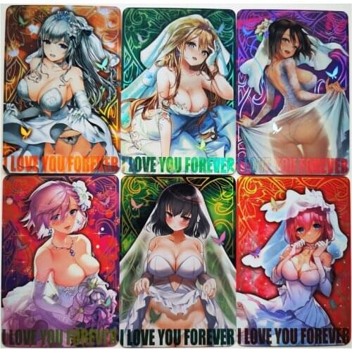 9pcs/set ACG Wedding Series Butterfly Flower Marriage Sexy Girls Refraction Hobby Collectibles Game Anime Collection Cards
