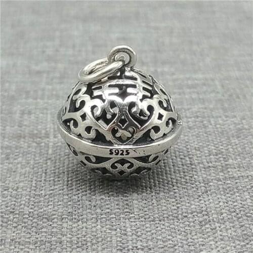 925 Sterling Silver Double Chinese Happiness Charm Good Fortune for Bracelet