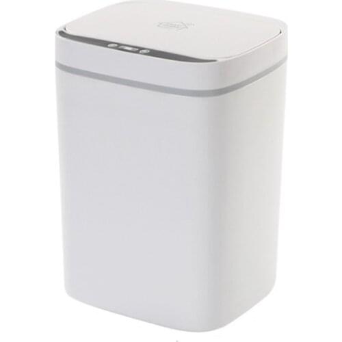 Automatic Touchless Trash Can Infrared Sensor Rubbish Bin Silent Opening Waste Bin ,White