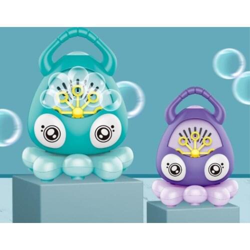 Automatic Bubble Blower Machine Portable Bubble Maker Toys Outdoor Sports Octopus Bubble Maker For Kids Birthday