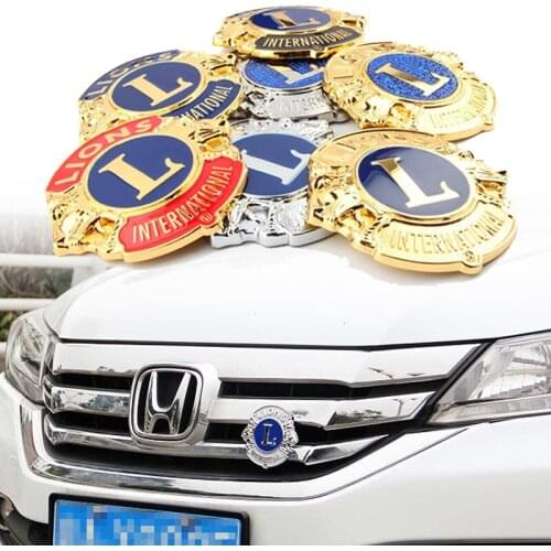 Free shipping!!!3D Personality Vintage Golden Lions Trim Screw Emblem Badge For Volkswagen Hyundai Nissan Chevrolet Toyota