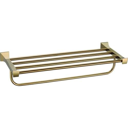FREE SHIPPING GOLD square design towel shelf