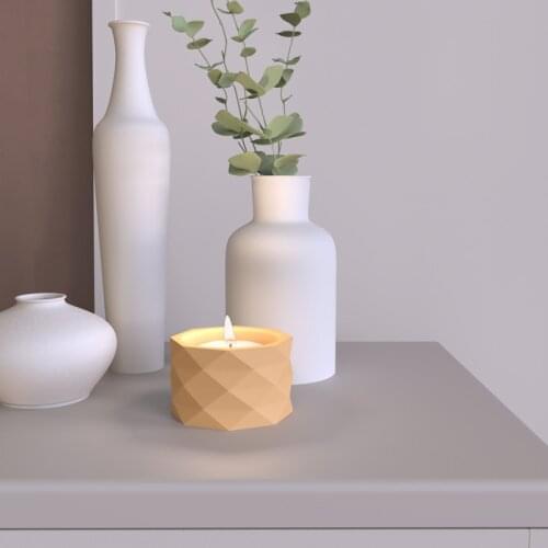 Cement Candle Cup Silicone Mold Concrete Candlestick Cup Wax Mold Home decoration Wax cup Molds