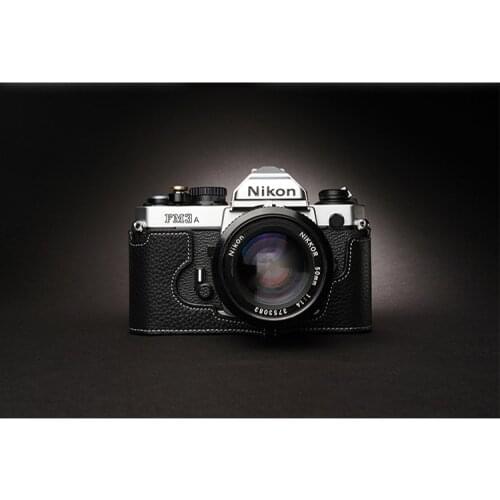 Design for Nikon FM3A Handmade Genuine Leather Camera Half case camera Cover Bag