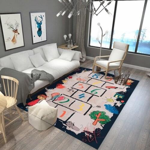 Baby Checkers Game Floor Mat Crawling Carpet Hopscotch Play Rugs and Carpets Child Room Creeping tapete para sala tapis salon