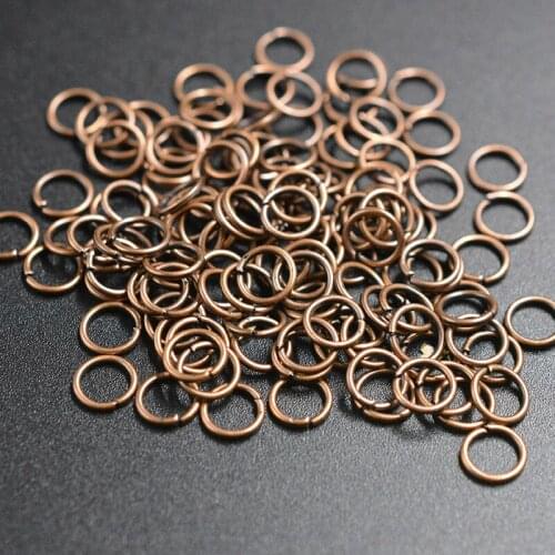 FLTMRH 50pcs 6mmx0.7mm Open Jump Rings Amm/ For DIY Jewelry Making Necklace Bracelet Findings