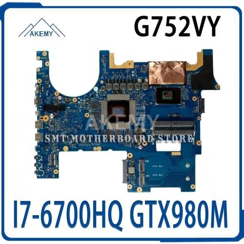 G752VY Motherboard I7-6700HQ GTX980M For Asus ROG G752 G752V laptop Motherboard G752VY Mainboard G752VY Motherboard test 100% ok