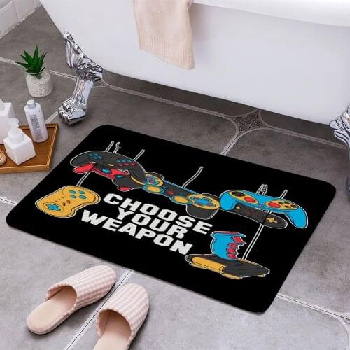 Gamer Gaming Controller 3D Print Doormats Rectangle Non-Slip DoorMat Bedroom Kitchen Entrance Print Door rugs Dropshipping