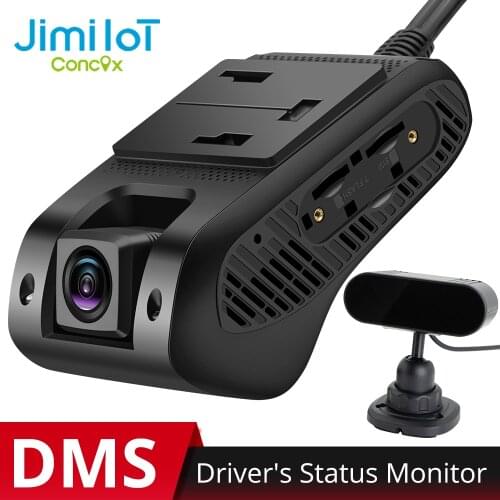 Jimi JC400D AI 4G DMS Dash Cam ADAS Wifi Live Stream Video GPS Tracking Car DVR Fatigue Driving Cut-Off Fuel SOS Cloud Storage