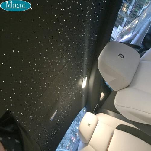 Maykit Safe Car Ceiling Star Light Kit 16W Led Light Source & 288pcs 3M End Lit PMMA Fiber Optic Cable Vehicle Design Decoration