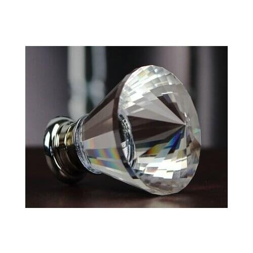 Fashion deluxe crystal drawer knob glass diamond dresser pull silver cabinet handle gold furniture decoration hardware knobs