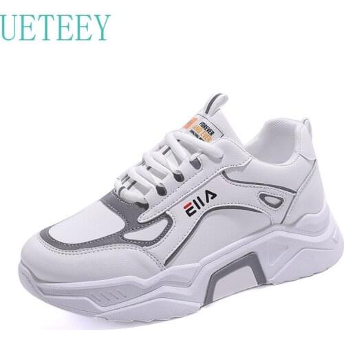 2021 Autumn and Winter New Womens Running Shoes Walking Breathable Sports Shoes Students Increase Leisure Vulcanized Shoes
