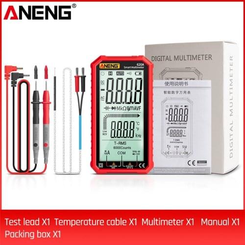 New ANENG 620A Digital Multimeter Transistor Tester 6000 Counting True RMS Capacitance Resistance Current and Voltage Test Table