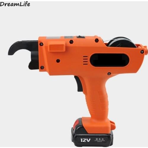 Full Automatic Cordless Rebar Strapping Machine Rechargeable Handheld 12V 9000mah Lithium Battery For Building Rebar Tier