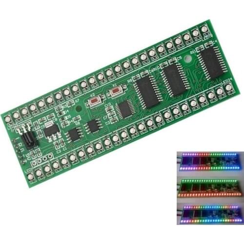 RGB MCU Display Pattern Dual Channel 24 LED VU Level Indicator Meter AU