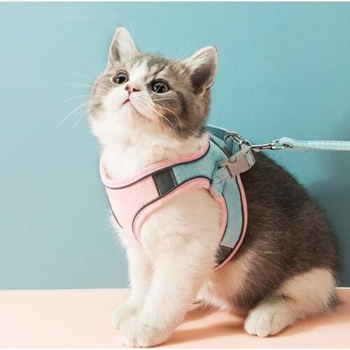 Dog Harness Vest Training for accessories Puppy Soft Mesh Pet Harness for Dogs Cats Puppy Collar Cat Pet Dog Chest Strap