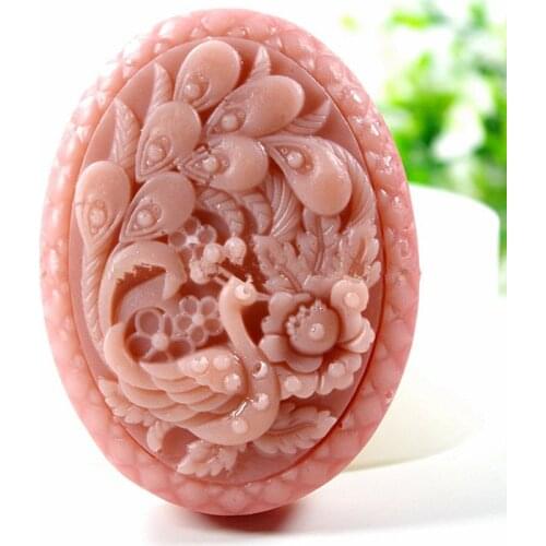 Peacock Pattern Silicone Soap Mold Making Cake Mold Handmade Soap DIY Crafts Fondant Cake Decorating Tools Candle Mould