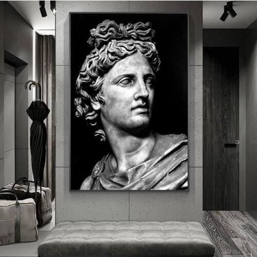 Nordic Black and White David Head Sculpture Posters And Prints Wall Art Canvas Paintings Pictures Living Room Home Decoration