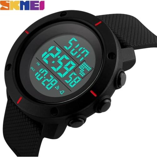 SKMEI Men Sport Watch Big Dial Digital Military Outdoor Wristwatches Back Light Chronograph Alarm 50M Waterproof Watches 1213
