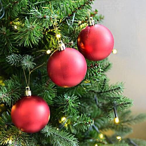 Christmas Tree Shine Ball Decoration 3cm/6cm 24/Package Plastic Christmas Balls Christmas Tree Pendant Christmas Decorations