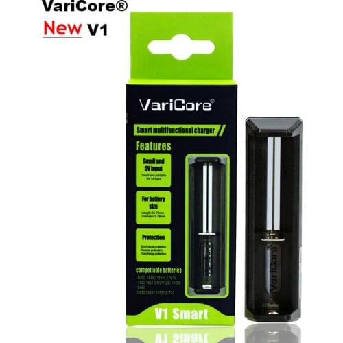 VariCore V1 Smart battery Charger Portable Small for 26650 21700 18650 26650 18500 16340 14500 18350 3.7V lithium batteries