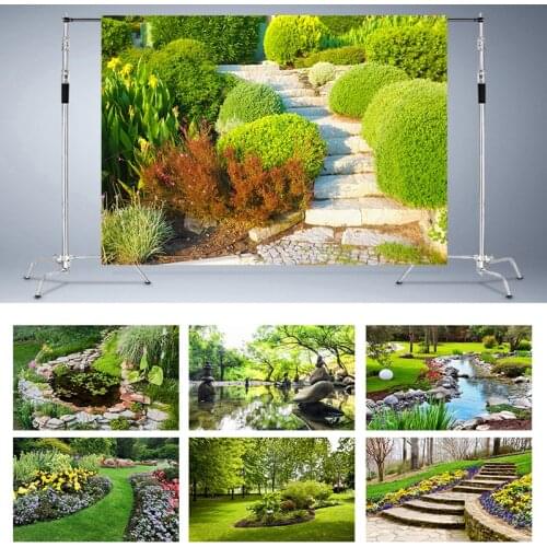 Lotus Leaf Garden Flower Grassland Pond Landscape Photocall Photophone Backdrop Photo Studio Props Photography Background Vinyl