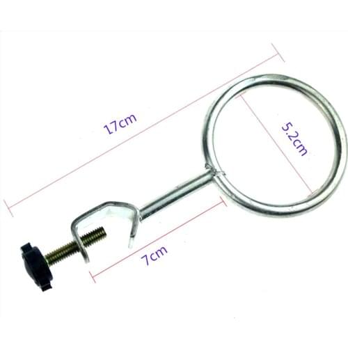 Inner Dia 52mm Retort Stand Iron Hoop With Clamp Clip Laboratory Ring Educational Equipment Flask Clamp Ring