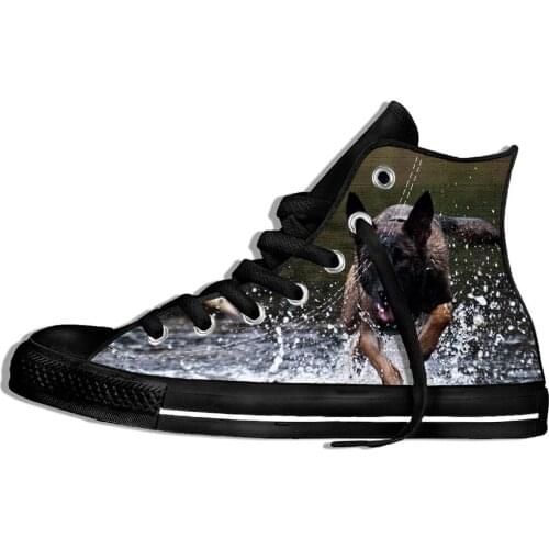 Funny Men Novelty Women Retro Belgian Malinois Sneakers Casual Shoes