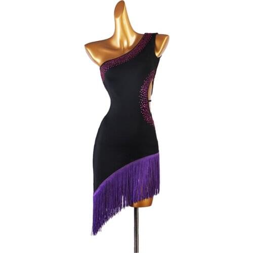 Latin Competition Dance Skirt Women 2021 New Professional Samba Latin Dancing Wear Adult Tassel Rumba Latin Dress