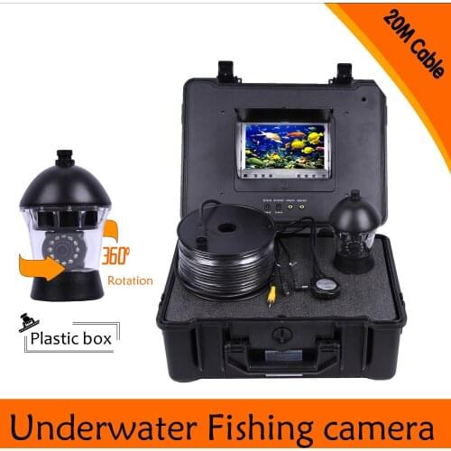 1 Set 7 inch LCD Screen 20-100 Cable Underwater Camera Fishing Use Inspection 12 Pcs LED Fish Finder 360 Degree Rotation Video