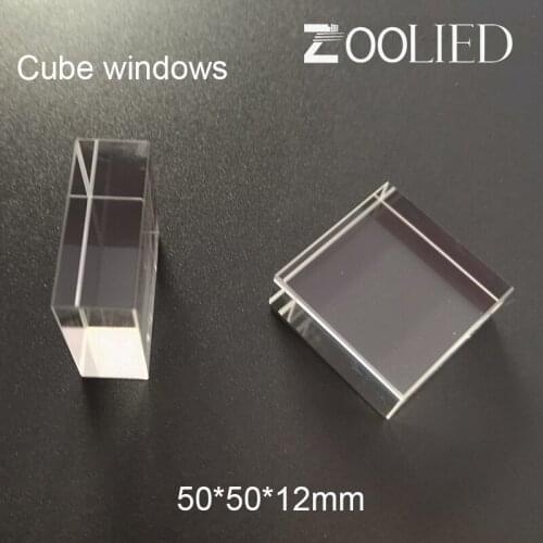 1pcs Optical H-K9L Glass Cube Windows 50*50*12mm Six surfaces polished Cuboid light guide For Beauty medical laser machine