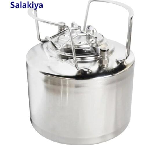 10L Mini Beer Tank, Brew Beer Keg,Sanitary Stainless Steel 304