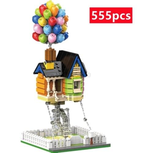 2021 New City Creator Balloon Flying House Float Series Building Blocks Model Diy Kits Kids Educational Toys For Girls Gifts