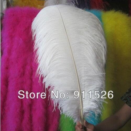 60-65cm 24-26 Inch WHITE Natural OSTRICH FEATHER Real Ostrich Plumage For Wedding Party Decoration