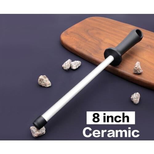 8 Inch ceramic knife sharpening rod with ABS handle sharpener chef steel professional knife kitchen sharpening steel