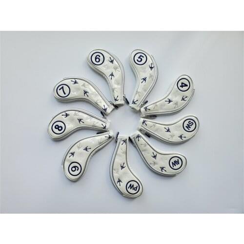 9PCS George Spirits Golf Head Cover Golf Irons Head Cover 4-9PAS PU Leather Golf Irons Head Cover Free Shipping