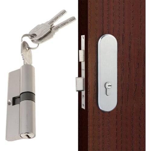 Double Open Lock Door Window Security 60 70 80 90mm Cylinder Key Anti-Theft Entrance Brass Door Lock Lengthened Core