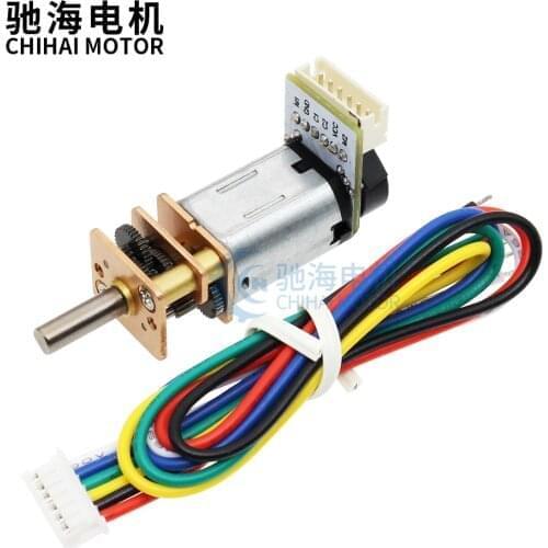 ChiHai Motor CHR-GM12-N20ABHL DC 12V 6V carbon brush 12mm microdc gear motor with encoder for door lock