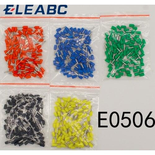 E0506 Tube insulating Insulated terminals 0.5MM2 Cable Wire Connector 100PCS/Pack Insulating Crimp Terminal Connector E