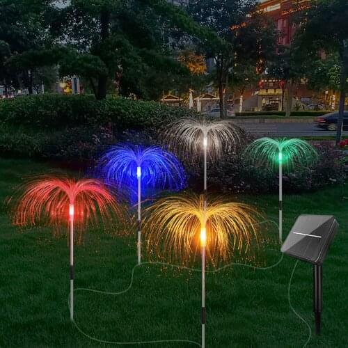 Firework String Light Xmas Decor Creative Solar Energy Solar Fairy Light Festival