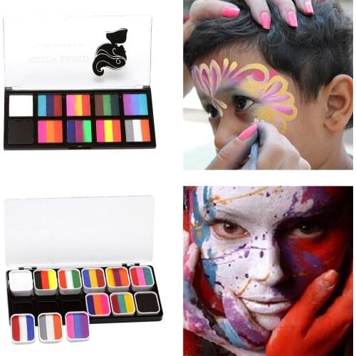 Face Body Paint Cosmetic Theatre Palette Kit Body Art Make Up Washable