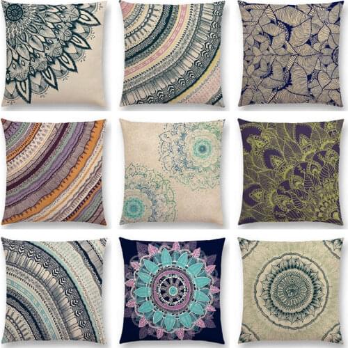 Cute Flower Hope Colorful True Soul Live Laugh Love Free Spirit Dream Floral Mandalas Prints Beautiful Cushion Cover Pillow Case