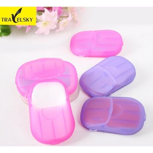 Soap slice washing no soap Portable tourism multi-purpose soap paper flowers travel camping1pcs mix colors Random delivery 13737