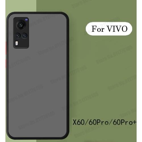 Skin Feel Matte Silicone Shockproof Phone Case For VIVO X60 Pro Plus V21E V21 5G S9E S9 Y72 Y20 Y91C Slim Protective Back Cover