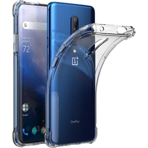 Soft TPU Silicone Clear Airbag Protective Transparen Thicken Cover Case For One plus 8 7T 7 pro 6T 6 5T 5 Shockproof Case Phone