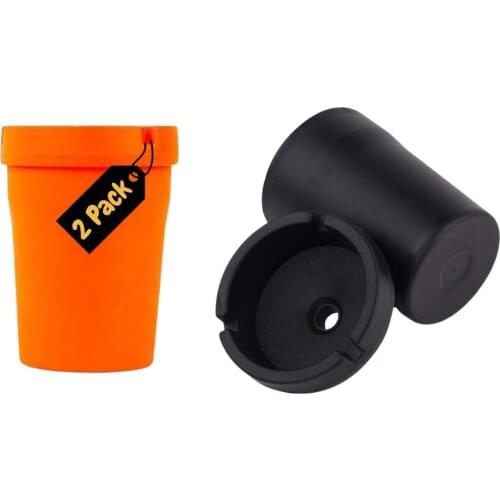 2 Pieces Plastic Car Ashtray, Ergonomic, Bucket Ashtray, Cup Holder, Extinguisher, Assorted Colors, Less Bad Smell