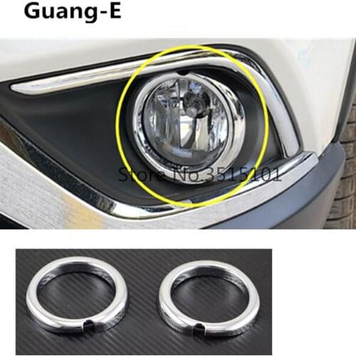Car Front Fog Light Lamp Detector Frame Stick ABS Chrome Cover Trim Stick 2pcs For Mitsubishi Outlander 2016 2017 2018 2019